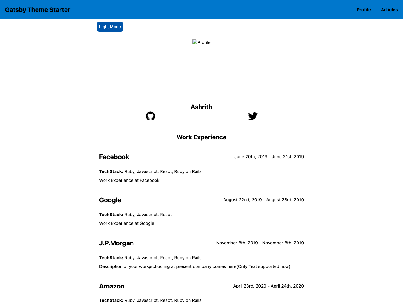 Profile Builder screenshot