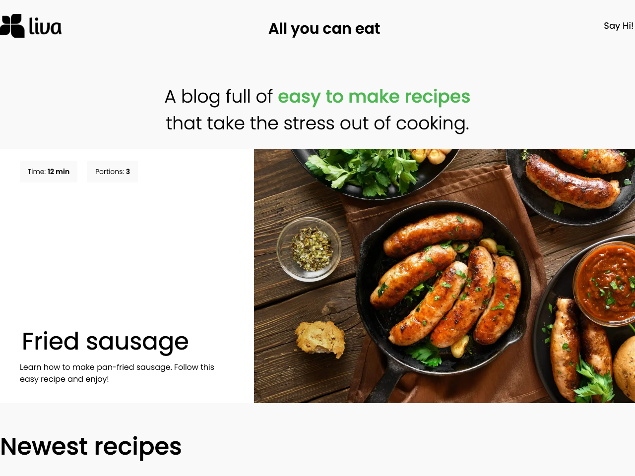 Flotiq Gatsby Recipe 2 – All you can eat screenshot