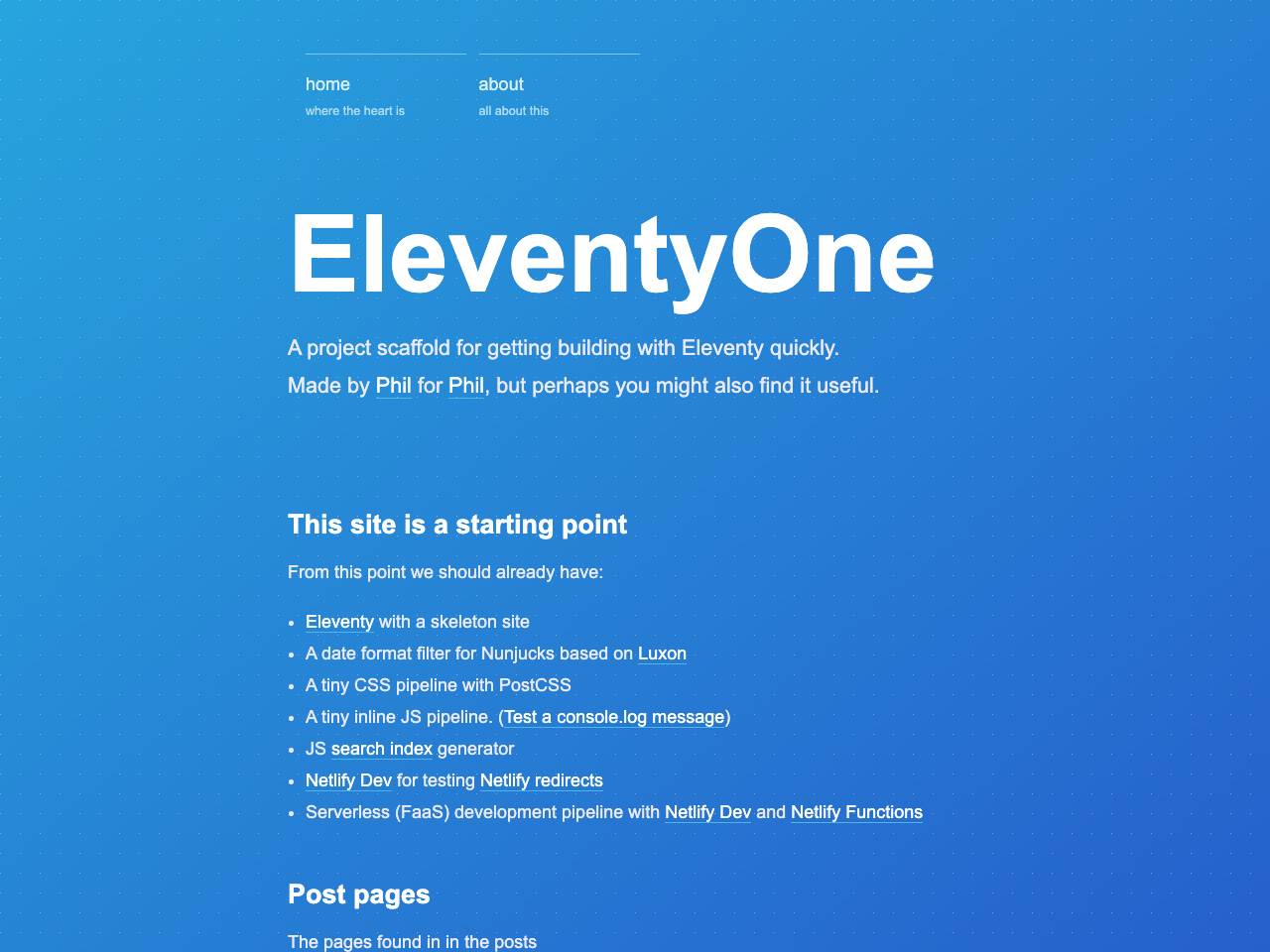 Eleventyone screenshot