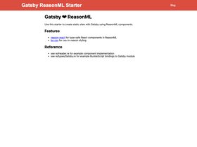 Gatsby Starter Reasonml screenshot
