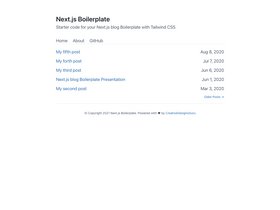 Nextjs Starter Blog screenshot