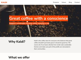 Hugo starter Kaldi screenshot