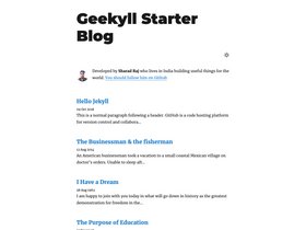 Geekyll Starter Blog screenshot