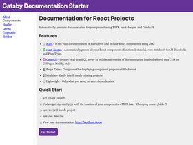 Gatsby Documentation Starter screenshot